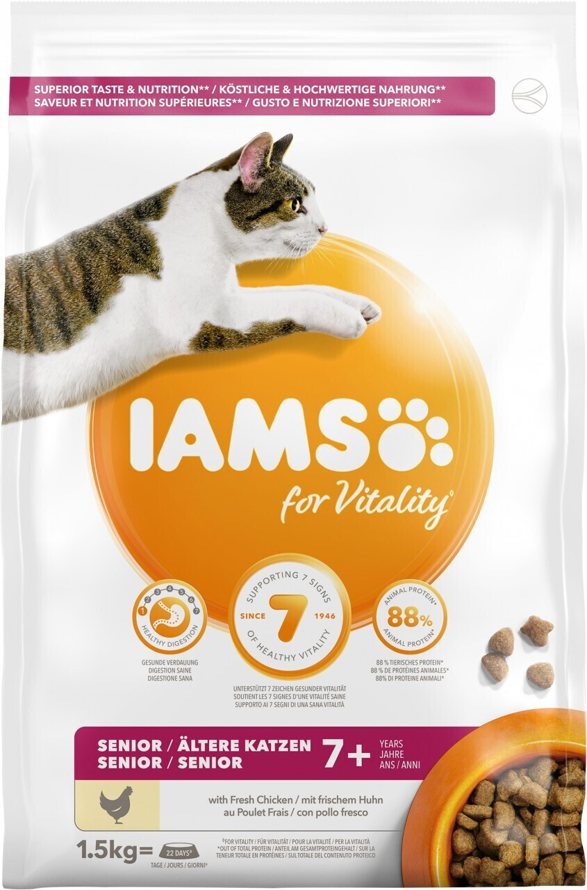 IAMS Cat for Vitality Senior 7+ Chicken 15kg
