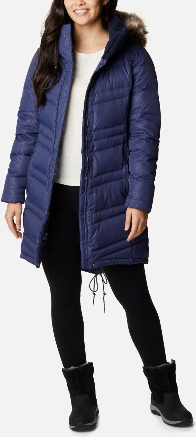 Columbia Catherine Creek Long Down Jacket Women (1957671) nocturnal florescent emboss