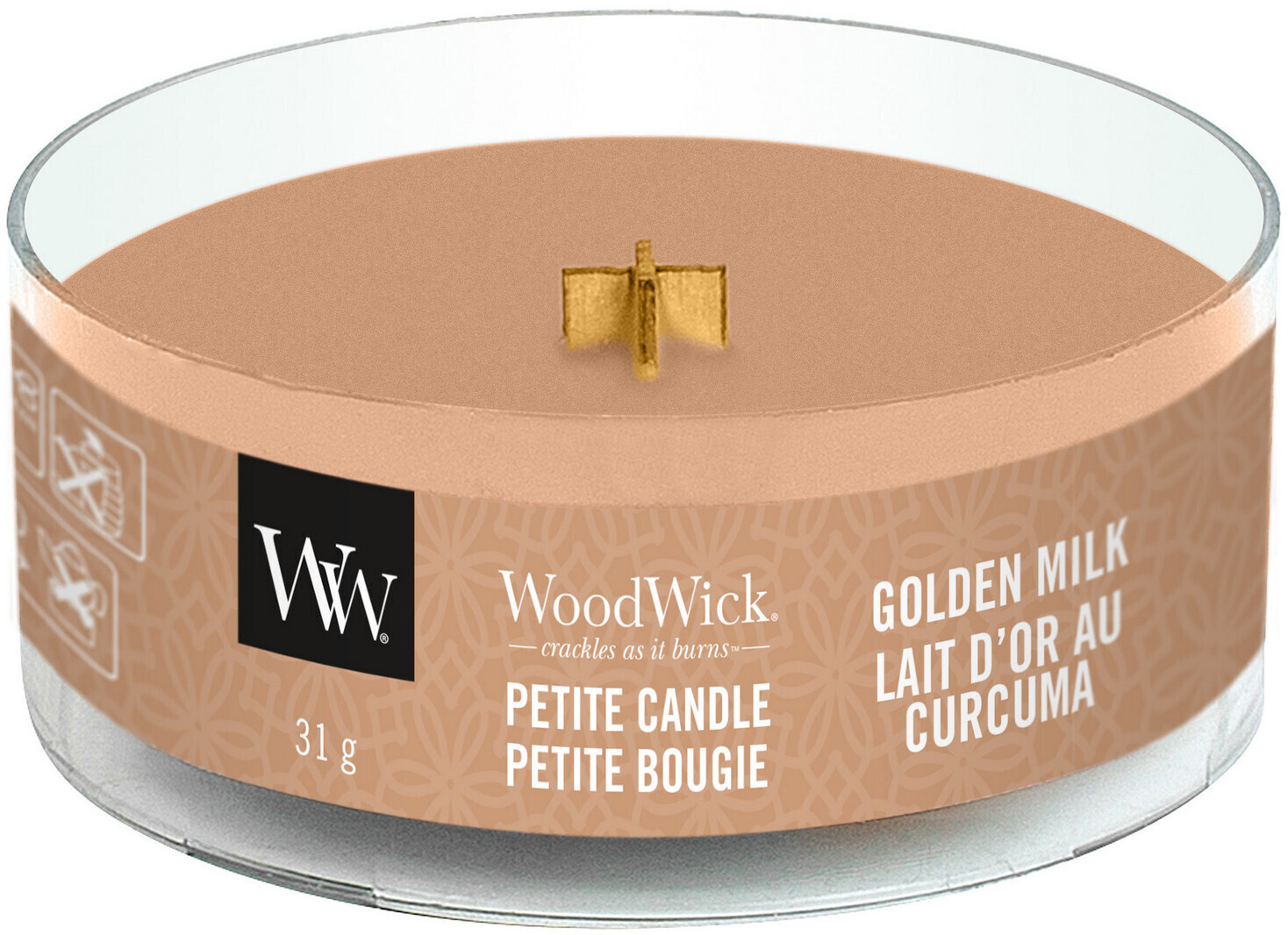 WoodWick Golden Milk Petite Candle 31g