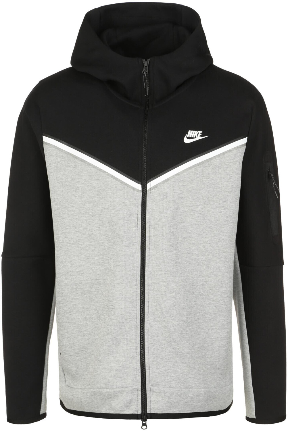 Buy Nike Tech Fleece Windrunner Full Zip Hoodie Black/Dark Grey Heather ...