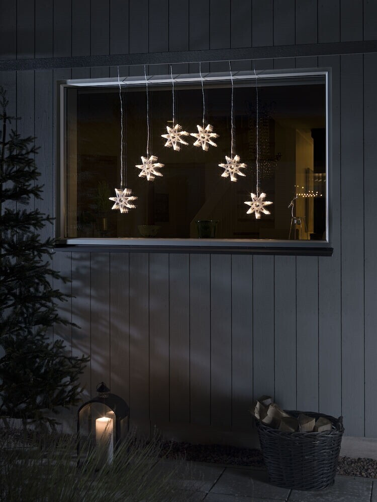 Konstsmide 3199-103 Motiv-Lichterkette Sterne Innen batteriebetrieben  Anzahl Leuchtmittel 20 LED War : : Küche, Haushalt & Wohnen