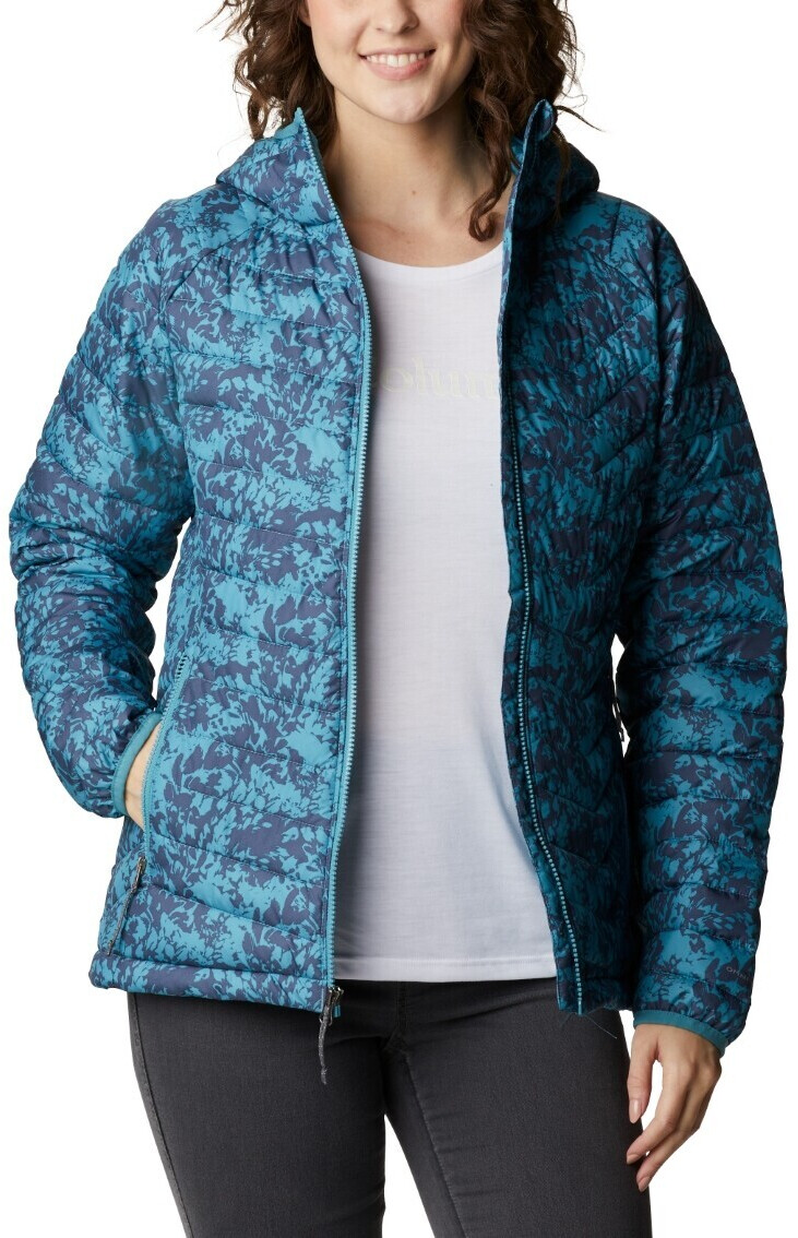 Columbia Powder Lite Hoodie Jacket Woman canyon blue flueorescence