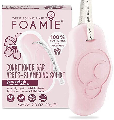 Foamie Après-shampoing solide hibiskiss pour cheveux abimés (80 g)