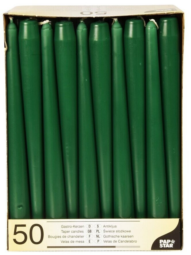 Papstar Candle 2.2 x 25cm (50 pcs.) Dark Green