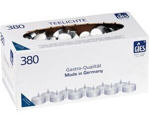 Teelichter von Gies 6 Stunden Brenndauer weiß Ø 39 x 22 mm  320 Stück pro Karton 