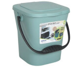Relaxdays Poubelle à compost cuisine, 5 l, petite poubelle organique avec  couvercle, à accrocher, plastique, gris