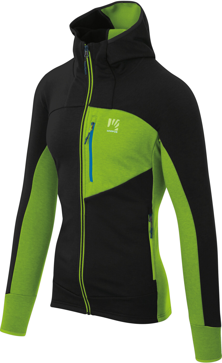 KARPOS Mezzodi Fleece Hoodie M black/lime green