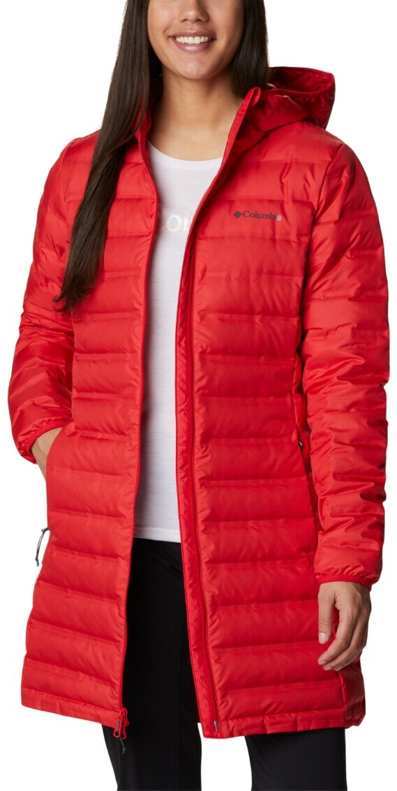Columbia Lake 22 Down Long Hooded Jacket Woman red lily