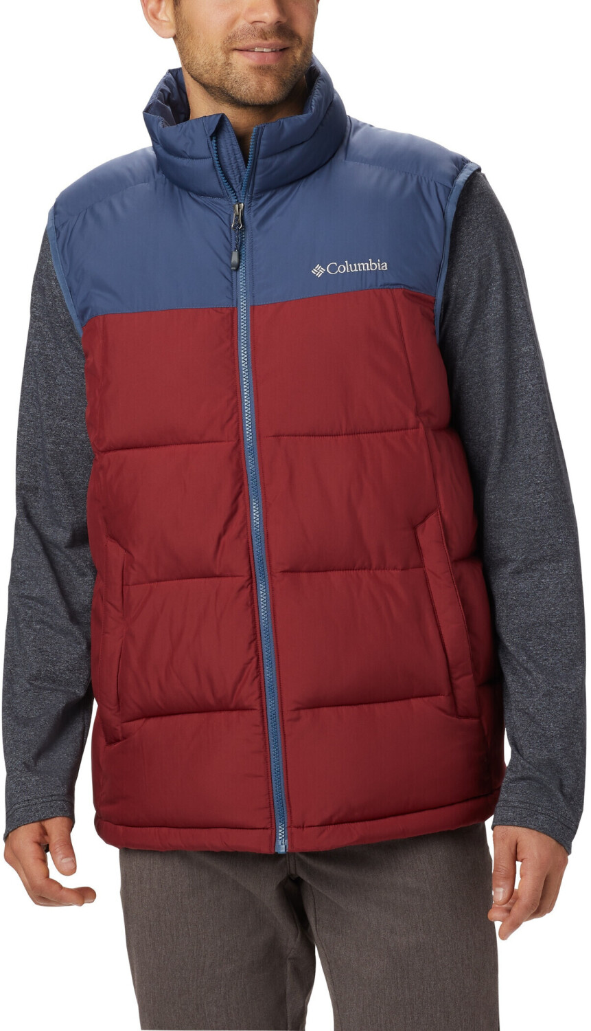Columbia Men's Pike Lake Vest red jasper/dark mountain