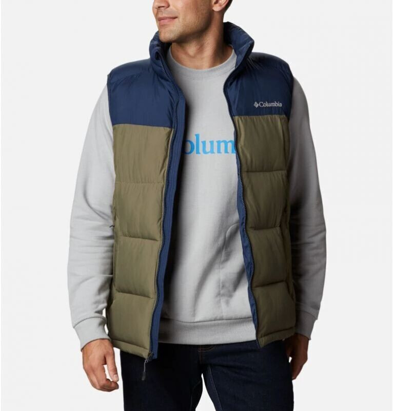 Columbia Men's Pike Lake Vest stone green/collegiate navy