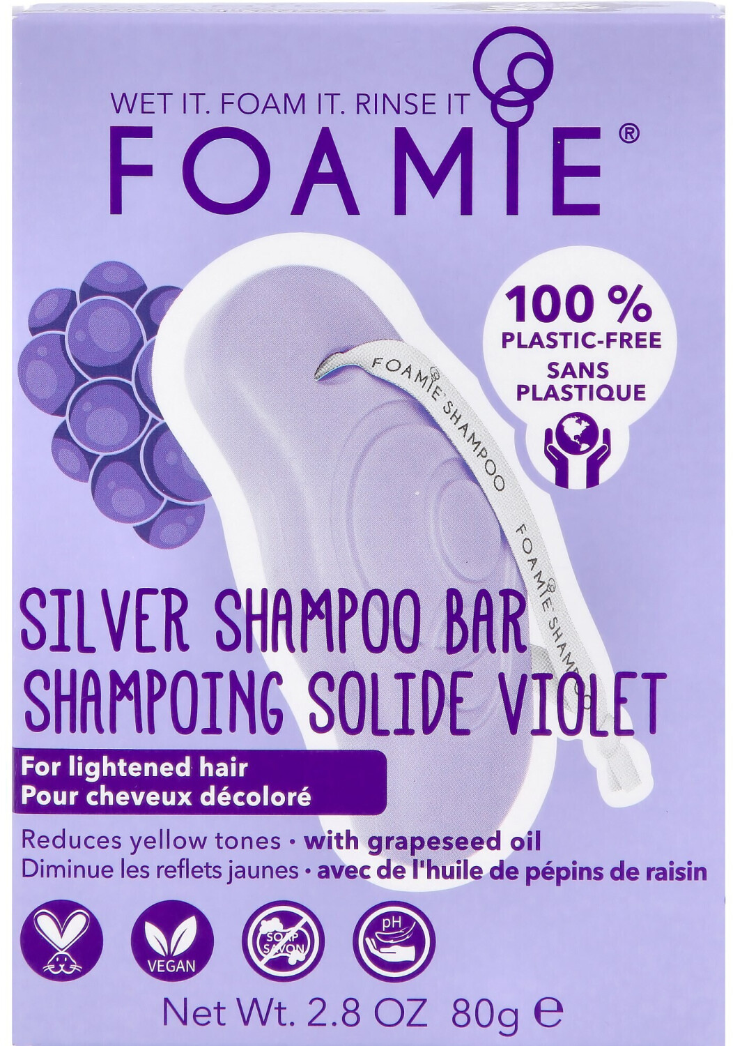Photos - Hair Product Foamie Foamie Silver Linings Shampoo Bar For Blonde Hair (80g)