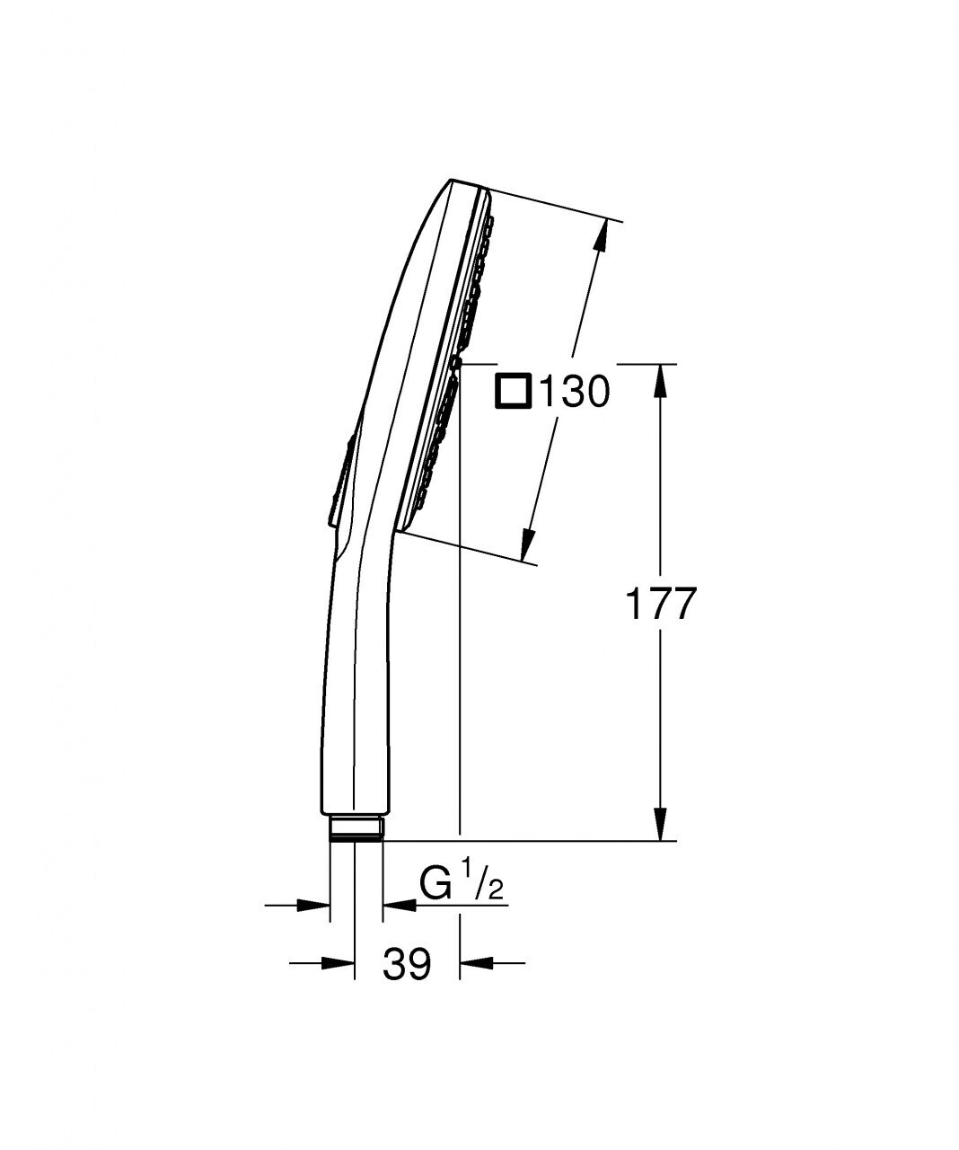 Pommeau de douche GROHE Quickfix Vitalio Smartactive 150 3 jets