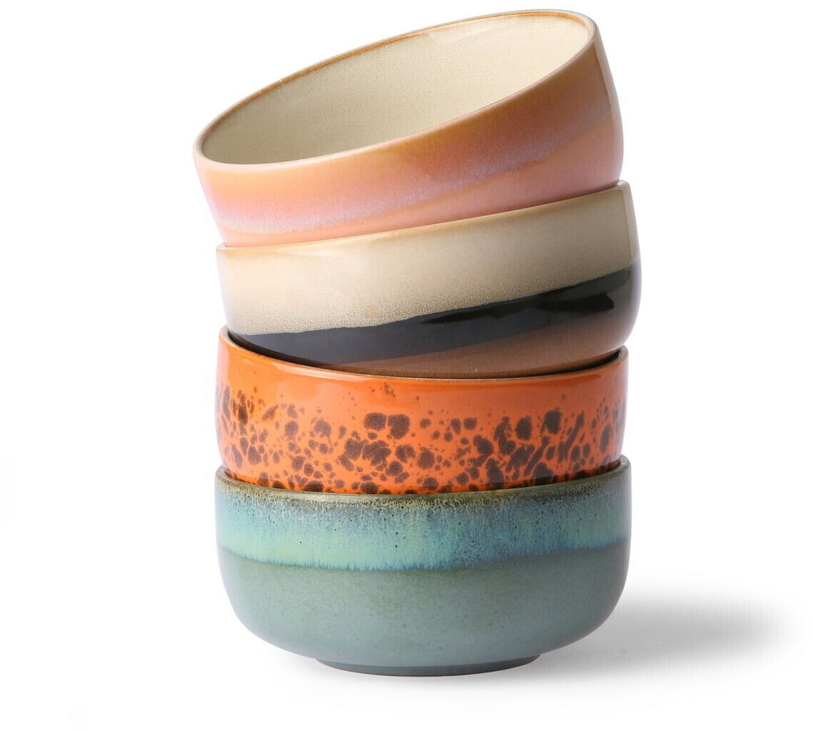 HKliving 70's Bowls Multicolour (4-pcs.)