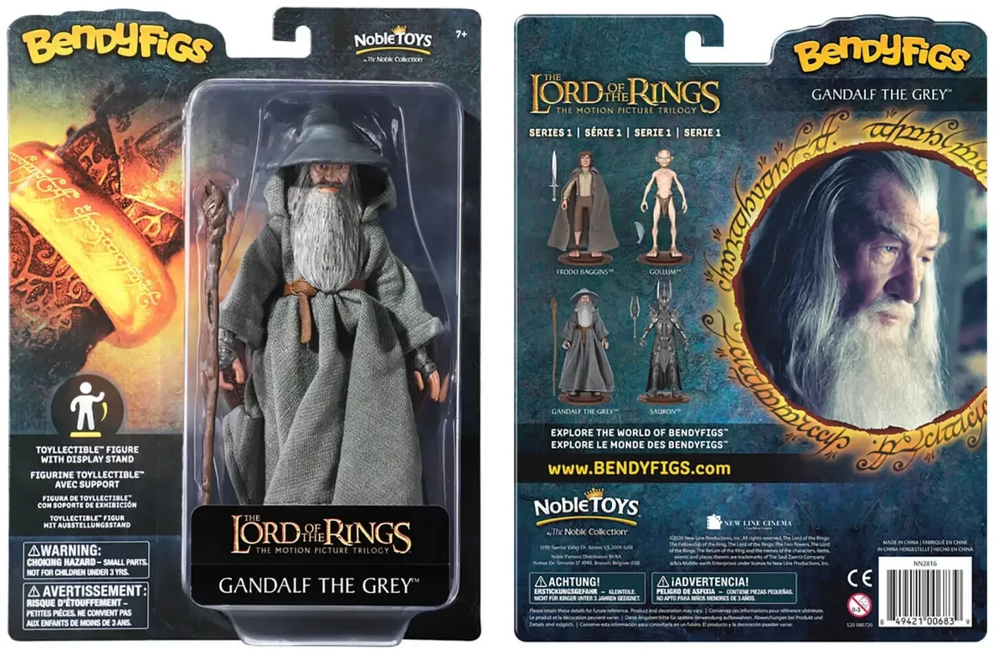 Le Seigneur des Anneaux - Gandalf le Gris - Figurine flexible NobleToys