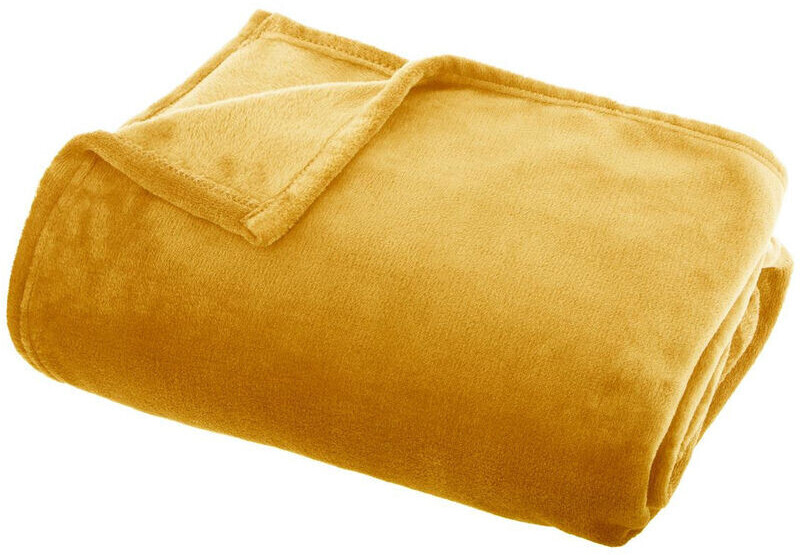 Homemaison Plaid effet flanelle ocre