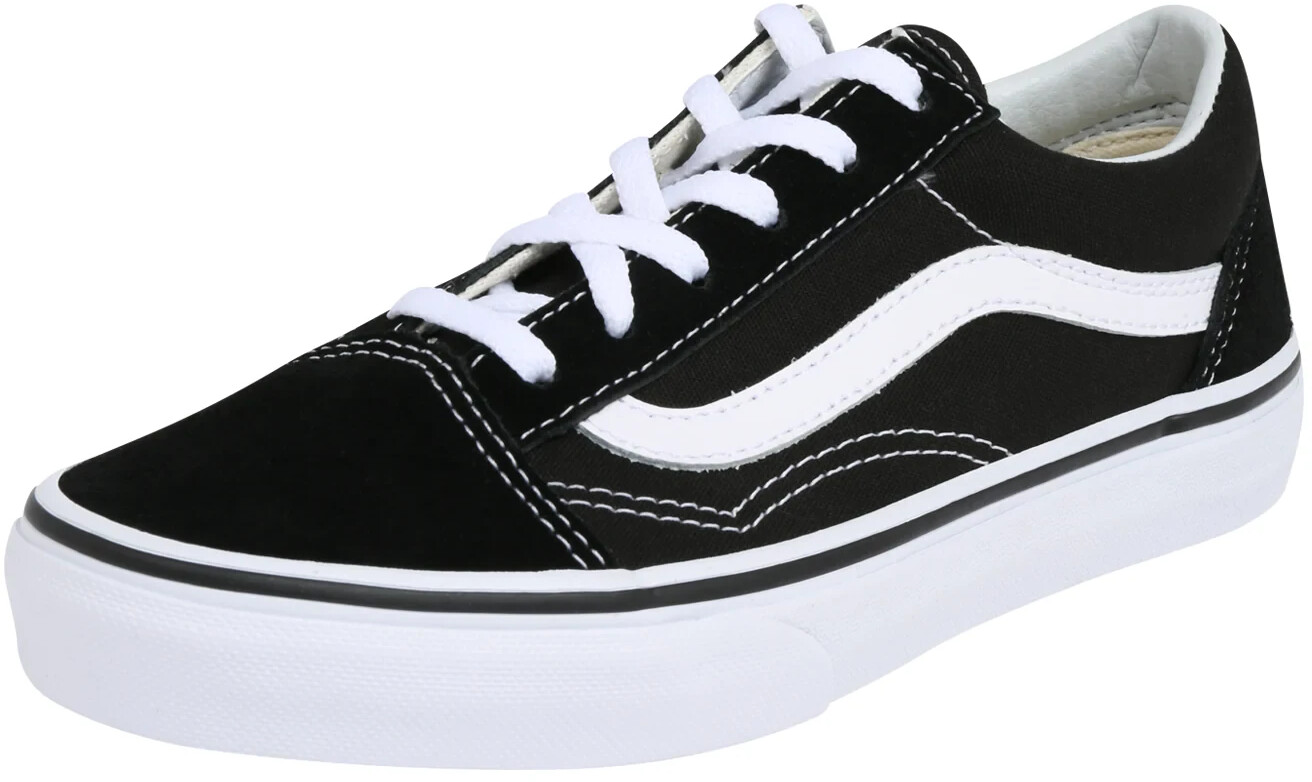 Black and white vans junior clearance