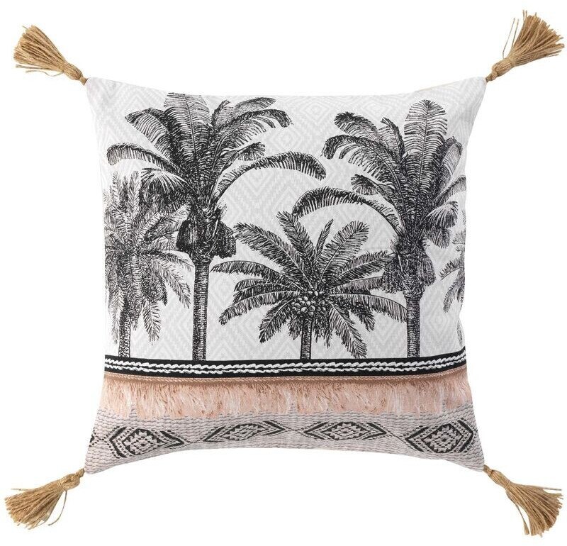 Douceur d'Intérieur Housse de coussin pompons 40 x 40 cm palmiers (1609405)