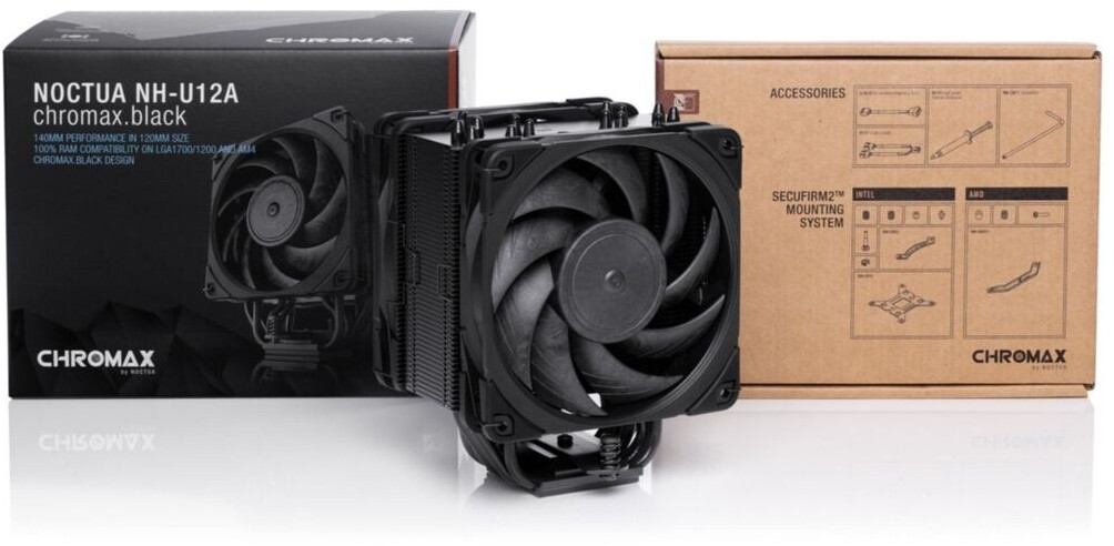140mm Case Fan Buy Noctua NH-U12A Chromax.Black, 120mm