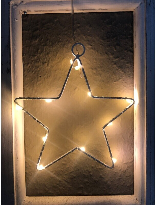Expo Börse LED-Weihnachtsstern Metall 15 x 15 cm 10 LEDs mit Saugnapf +  Timer ab 6,99 € | Preisvergleich bei