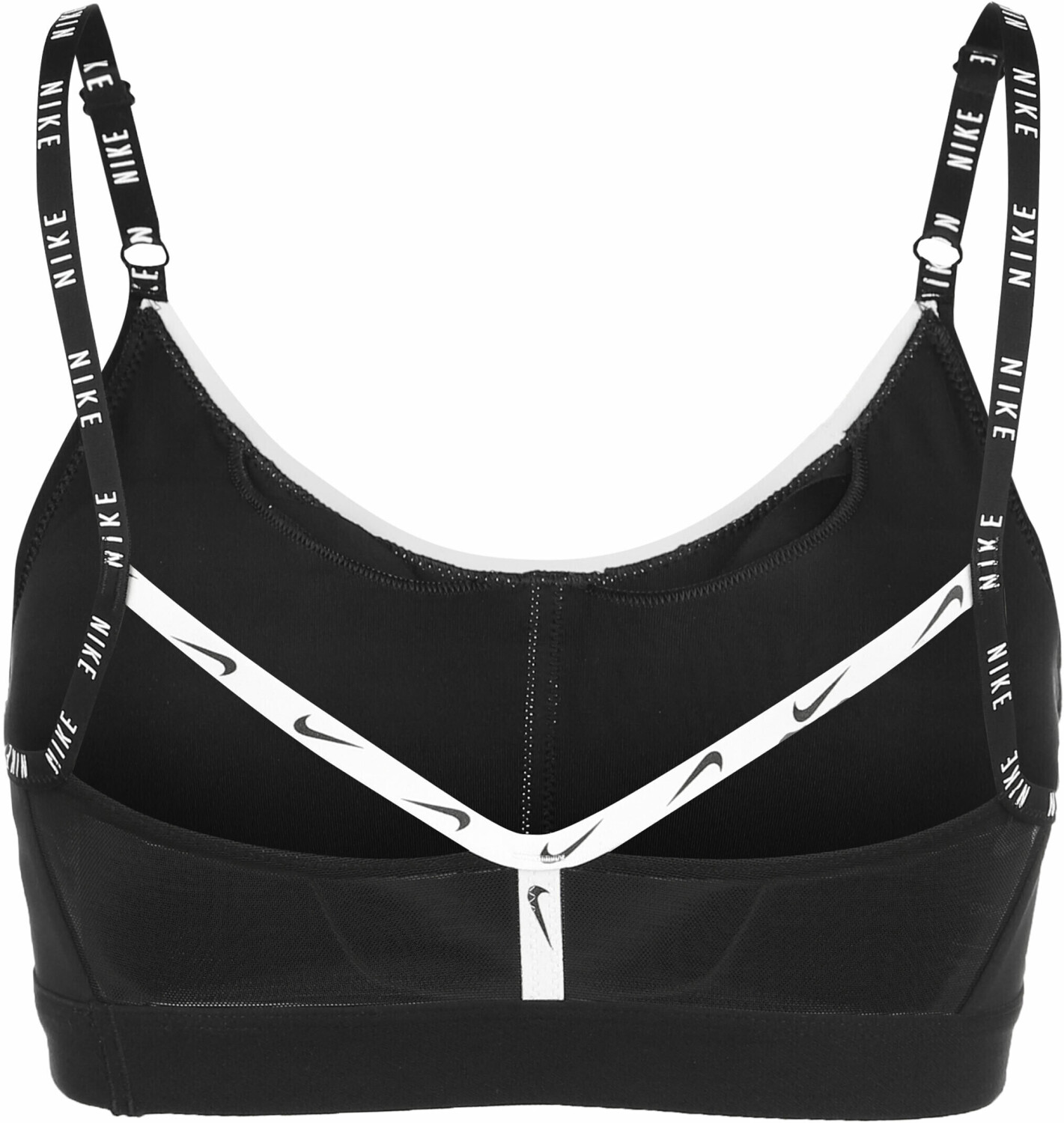 Nike DriFIT Indy LightSupport Padded Logo Tape Sports Bra black/white