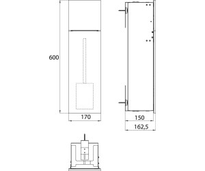 Emco Asis Pure modulo WC, con set portascopino bianco opaco - 975551304