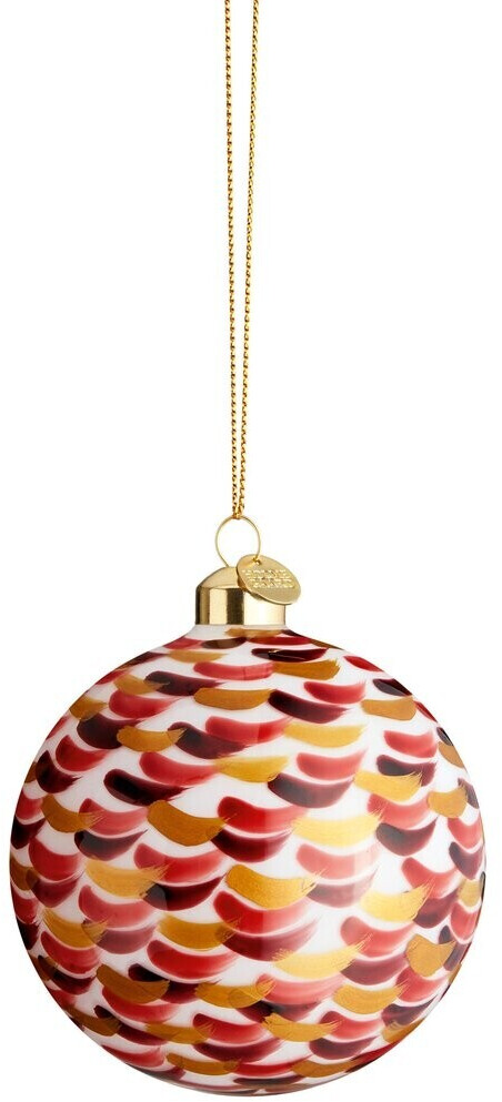 Holmegaard Souvenir Christmas Ball  8cm brushstroke red