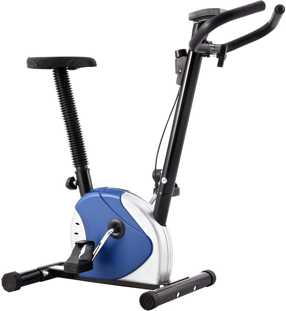 vidaXL Exercise Bike with Belt Resistance black