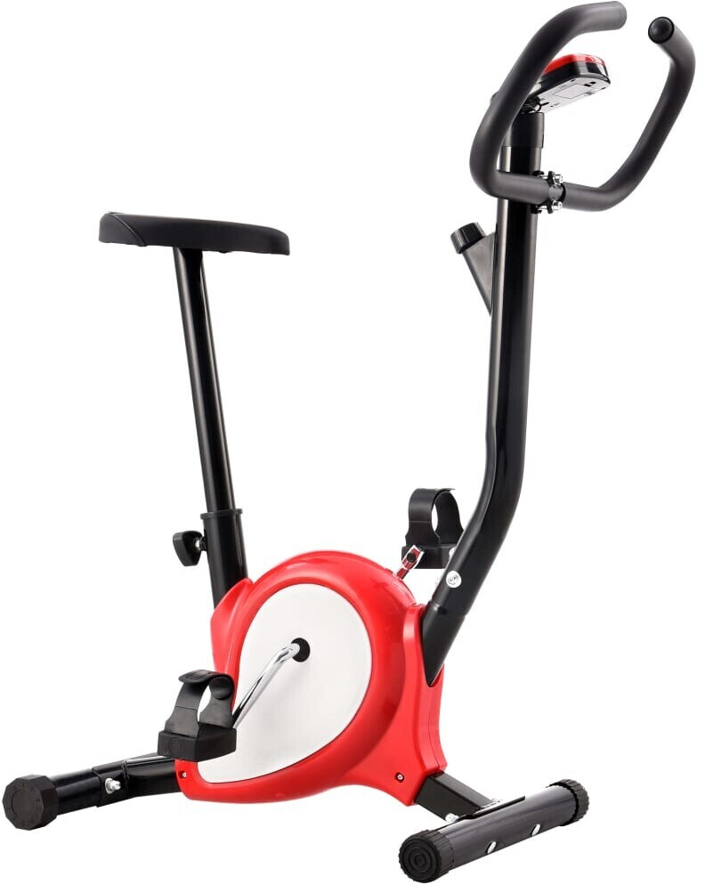 Photos - Exercise Bike VidaXL  with Belt Resistance red  (92012)