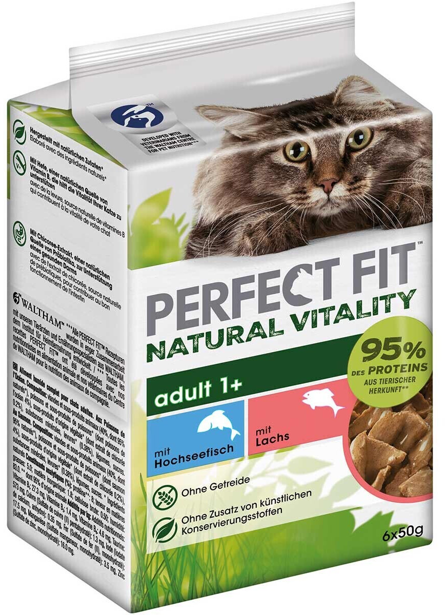 Perfect Fit Natural Vitality Adult Seafish & Salmon 6x50g