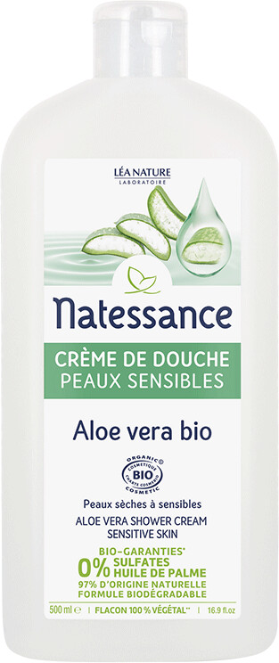 Natessance cream shower gel aloe vera (500 ml)