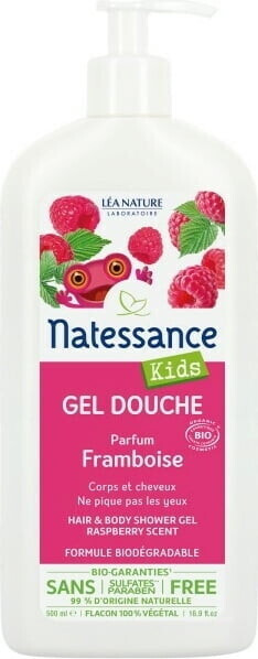 Natessance Kids 2in1 Shampoo & Shower Gel Raspberry (500 ml)