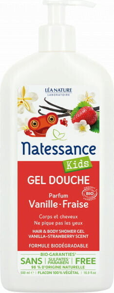 Natessance Kids 2in1 Shampoo & Shower Gel Vanilla-Strawberry (500 ml)
