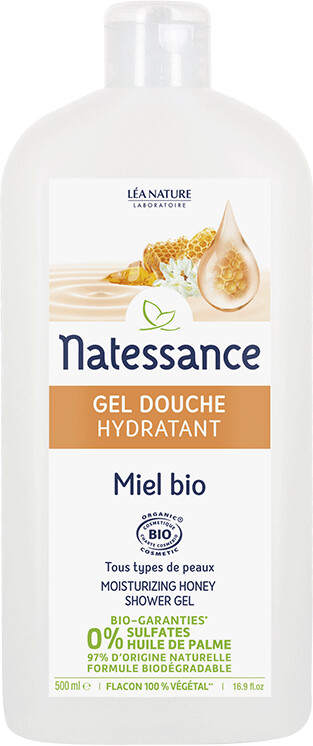 Natessance shower gel honey (500 ml)