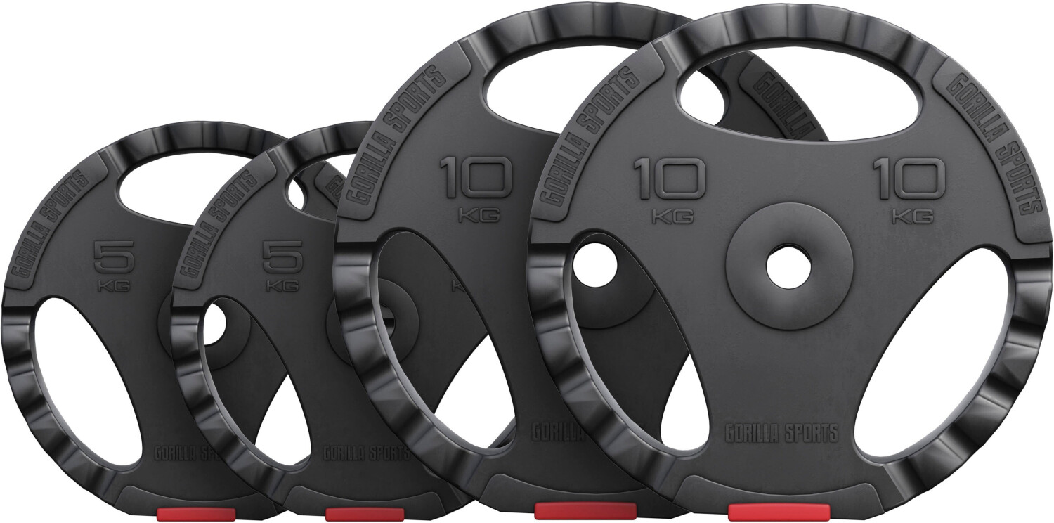 Gorilla Sports Weight Plates Set 30 kg 30 mm