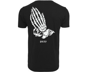 black shirt with skeleton hands