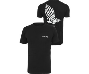 black shirt with skeleton hands
