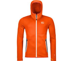 Ortovox Fleece Light Grid Hooded Jacket M Clay Orange Forros Polares De Senderismo : Snowleader