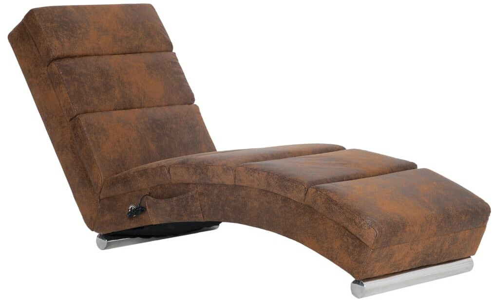 vidaXL Chaise longue de massage daim synthétique (281)