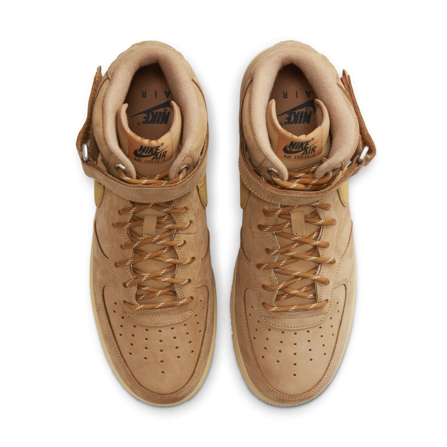 Nike air force 1 trainers flax flax gum light brown hotsell