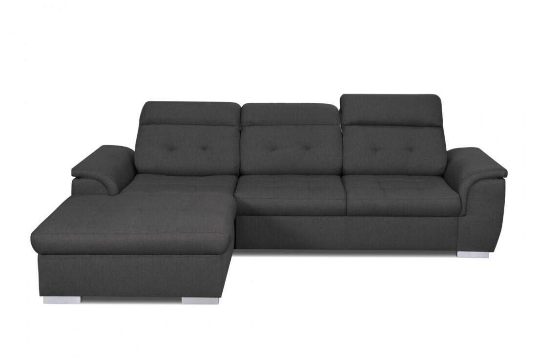 Best mobilier Canapé d'angle gauche Eden gris foncé