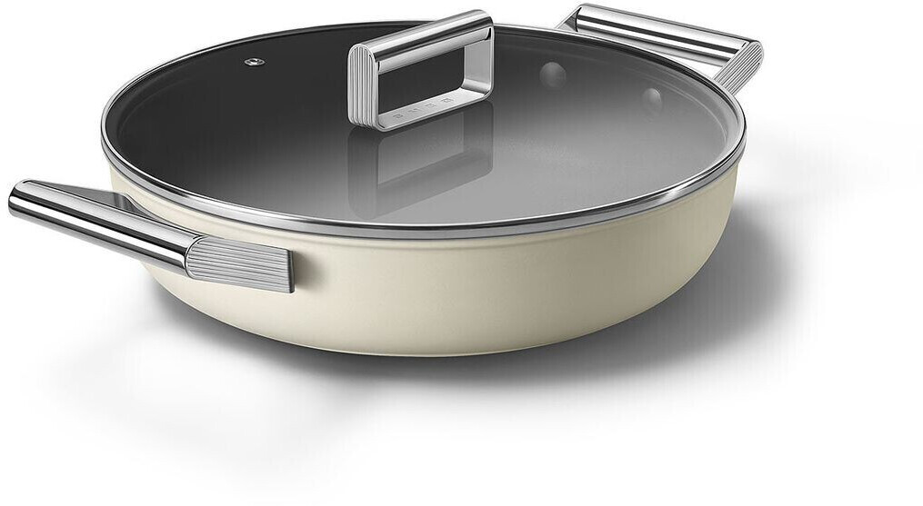Smeg Saute Pan with Glass Lid 28 cm
