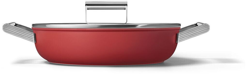 Smeg Saute Pan with Glass Lid 28 cm red (CKFD2811RDM)