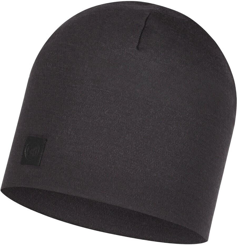 Buff Merino Wool Thermal Hat solid black