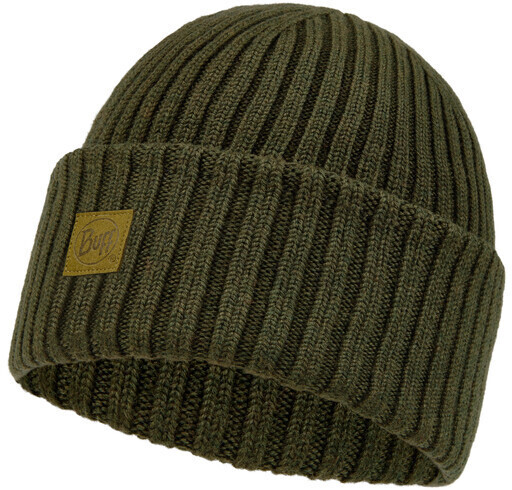 Buff Merino Wool Fisherman Ervin Beanie forest