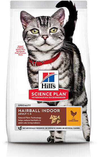 Hill's Science Plan Feline Hairball Indoor Adult Chicken 3kg