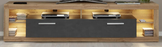 trendteam Lowboard Rock 200cm Wotan/Matera