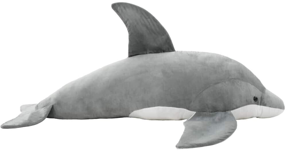 vidaXL Dolphin Cuddly Toy Plush Grey