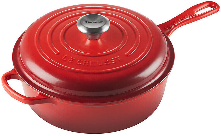 Le Creuset Cassadou Signature Saucepan round 26 cm cherry red