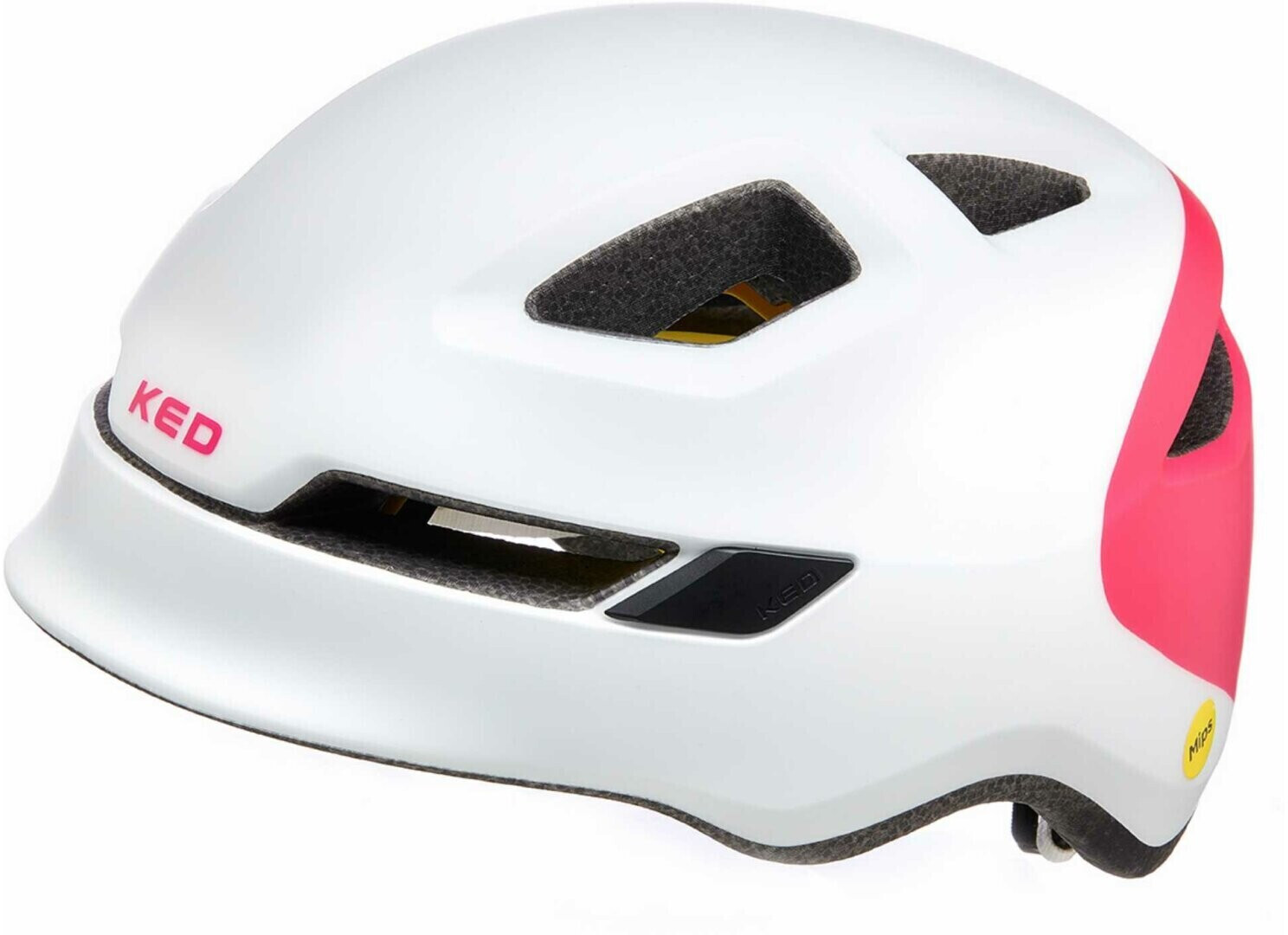 KED Kids Helmet POP white/magenta