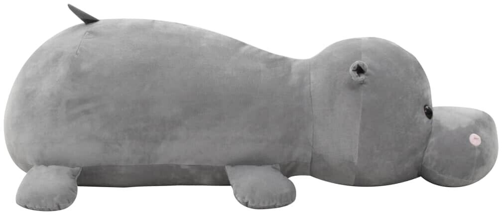 vidaXL Hippo Cuddly Toy Plush Grey